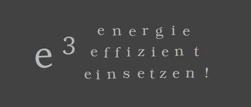 energie effizient einsetzen !